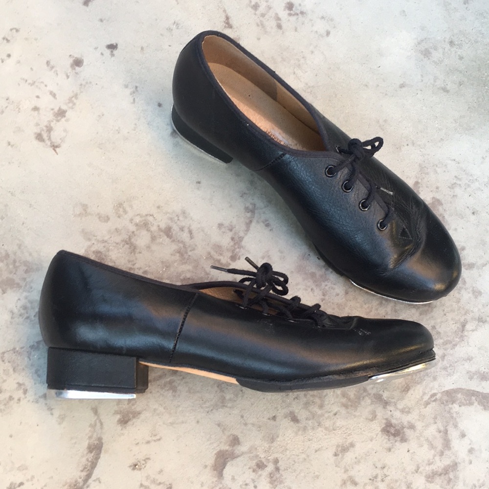 Bloch black tap dance shoes size 8